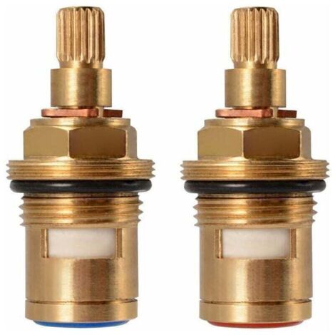 Tête de disque en céramique, paire universelle de remplacement de Pot en céramique pour robinet 1/2 "quart de tour 20 emplacements x 50mm