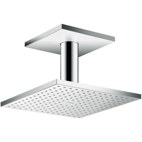 tête de douche 250 x 250 1jetavec raccordement plafond 100 mm chroméé