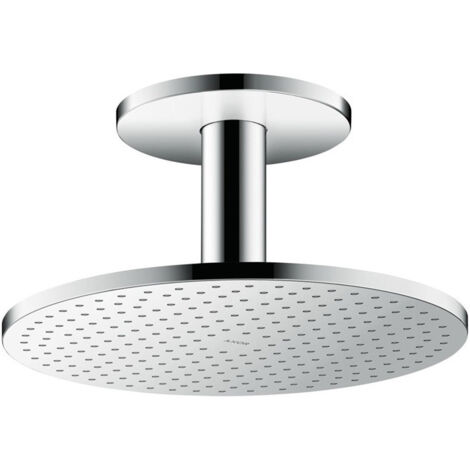 tête de douche 300 1jetavec raccordement plafond 100 mm chroméé
