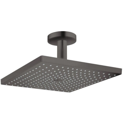 tête de douche 300 Air 1jetavec raccordement plafond 100 mm noir chromé brossé