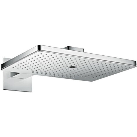 tête de douche 460 x 300 3jetavec bras de douche 450 mm, rosace carrée chroméé