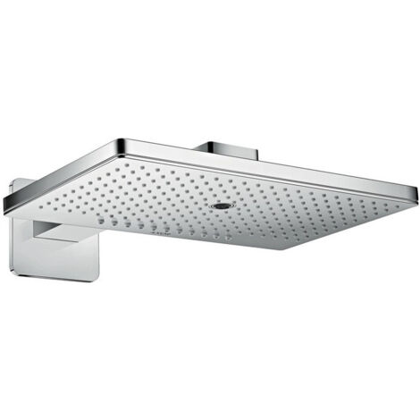 tête de douche 460 x 300 3jetavec bras de douche 450 mm, rosace SoftCube chroméé