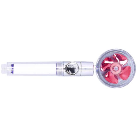 Tête de douche de ventilateur, douche à main haute pression avec interrupteur de pause pour toilettes pour hôtel pour salle de bain(Douche de ventilateur rouge)