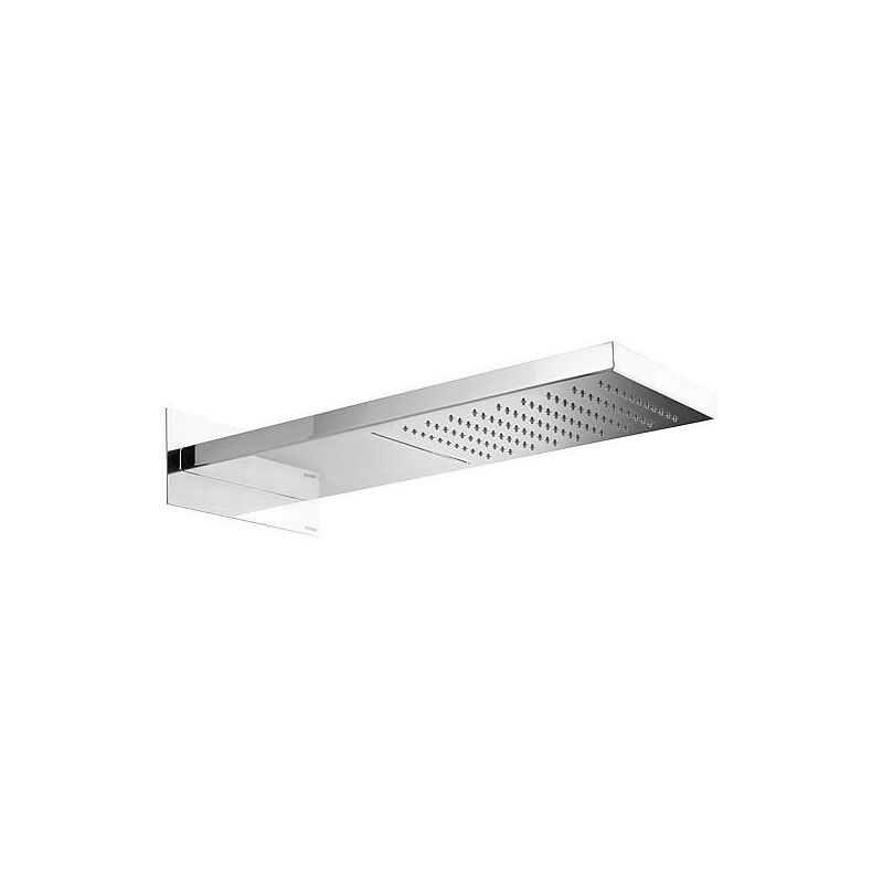 Hamberger Sanitary - Tete de douche eilis 2 jets, saillie 500 mm inox miroir - poli