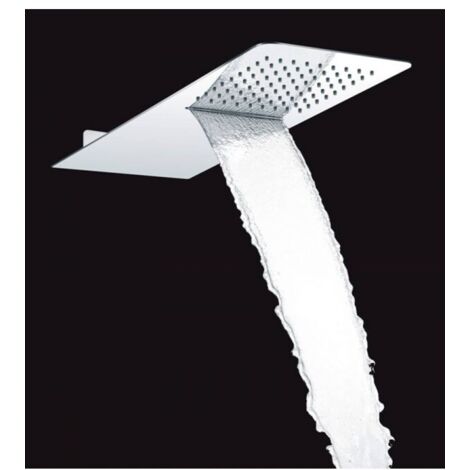 Tête de douche hydro luxe avec cascade anti-calcaire 55x23 cm