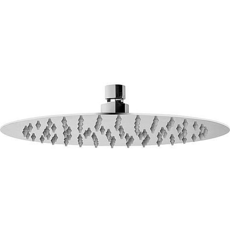 Tete de douche inox poli ronde, diam. 250x2 mm