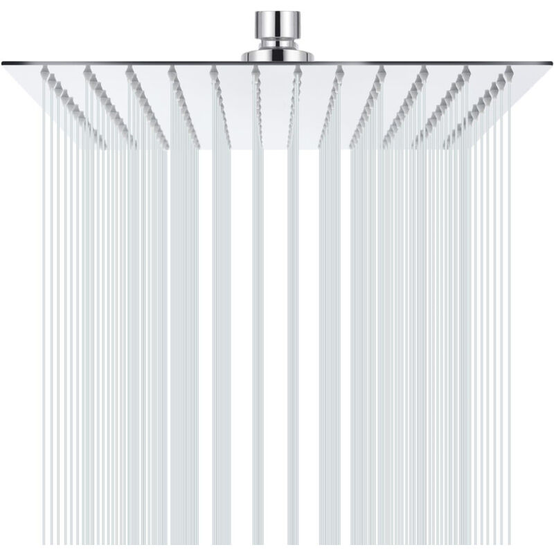 Tête de douche plongeante carrée en acier inoxydable 30x30 cm Ouylaf