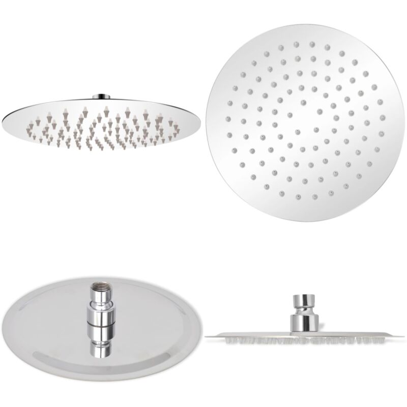 Vidaxl - Tête de douche plongeante ronde en acier inoxydable 20 cm - pomme de douchette - pommes de douchette - Home & Living - Argent