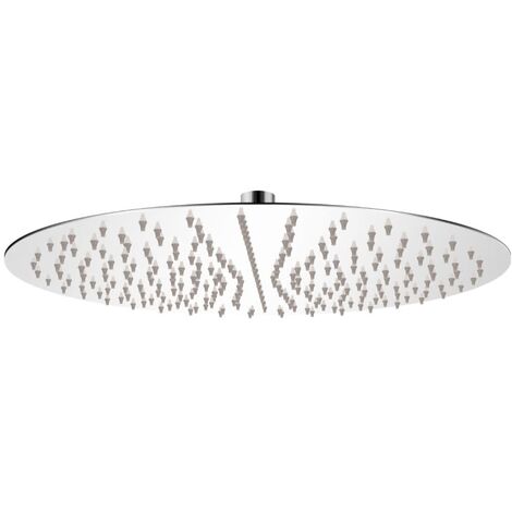Tête de douche plongeante ronde en acier inoxydable diamètre 40 cm