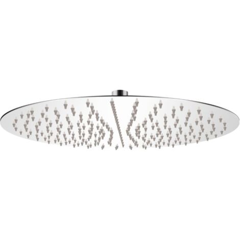 Tête de douche plongeante Support de douchette ronde en acier inoxydable 40 cm - Luxueux Chic-486011
