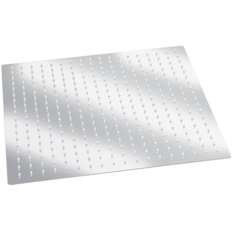 Ikodm - Tete de douche Pluie Carré en Acier Inox 40CM - Haute Pression Pommeau Douche, Économiseur d'Eau, Buses Silicone, Rotation 360°, Installation