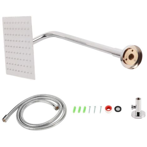 Tête de Douche Pluie Murale en Acier Inoxydable 8 Pouces, Robinetterie Salle de Bain avec Pulvérisation Supérieure et Filetage G1/2