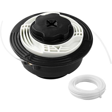 Tête de Fil pour Débroussailleuse C6-2 Compatible Stihl FS38 FS40 FS45 FS50 FSE60 FSE71 FSE81 – Inclut 5m 2,0mm, Changement Rapide sans Démontage, Matériau Isolant Électrique Haute Rési -