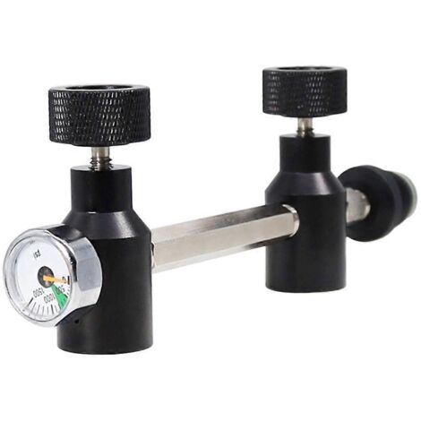 Tête de gonflage compatible avec 2 bouteilles de gaz pour sports de plein air B