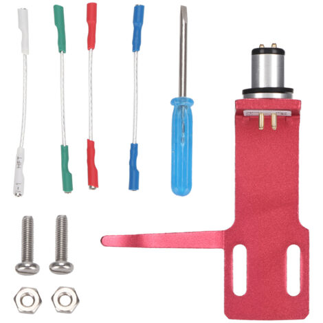 Tête de lecture phonographe rouge - Kit complet pour tourne-disque avec cartouche phono haut de gamme