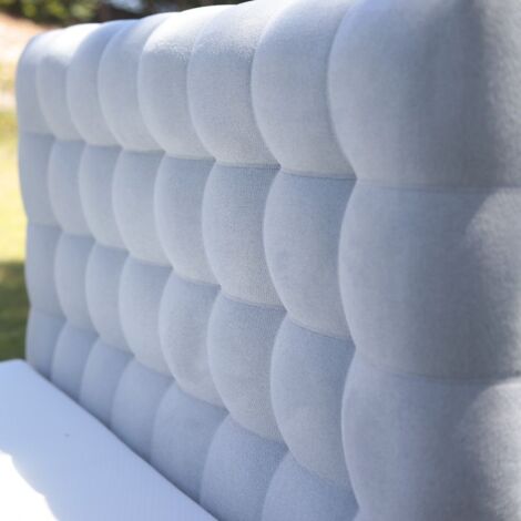 Tête de lit 1 place capitonnée 90 x 105cm – Tissu de qualité supérieure – Structure en bois massif – Hypoallergénique – Blumie
