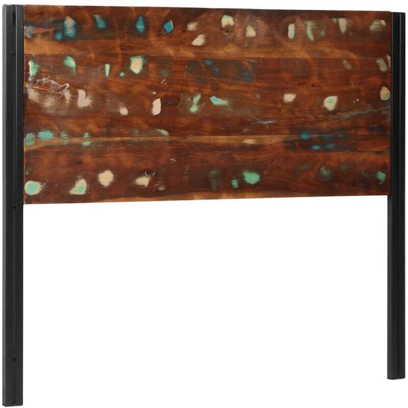 vidaXL Tête de lit 120 cm bois massif récupéré et fer