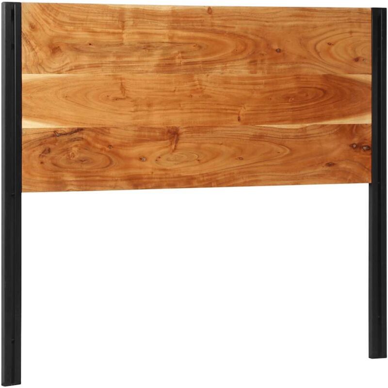 Tête de lit 120 cm bois massif d'acacia et fer - Vidaxl