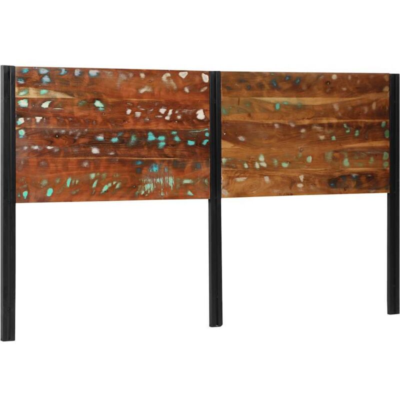 vidaXL Kopfteil 180 cm Altholz Massivholz und Eisen