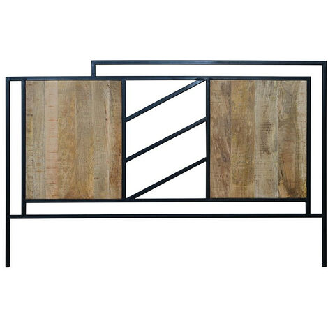 Tête de lit 160 cm en bois de manguier et métal – Décor ajouré moderne – Dimensions L. 160 x l. 2 x H. 105 cm – Poids 19,5 kg