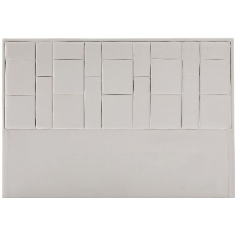 Vente-unique - Tête de lit 160 cm - Velours - Beige - hermine