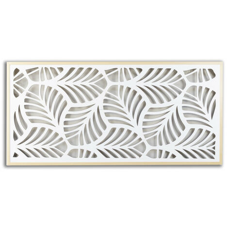 Tête de lit Wabi Home blanc et bois