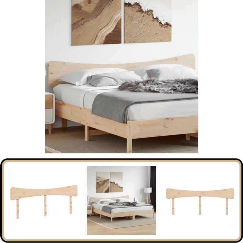 Tête de lit 200 cm bois massif de pin - Tête De Lit - Meuble De Chambre - Tête De Lit Bois - Tête De Lit Design - Tête De Lit Pin