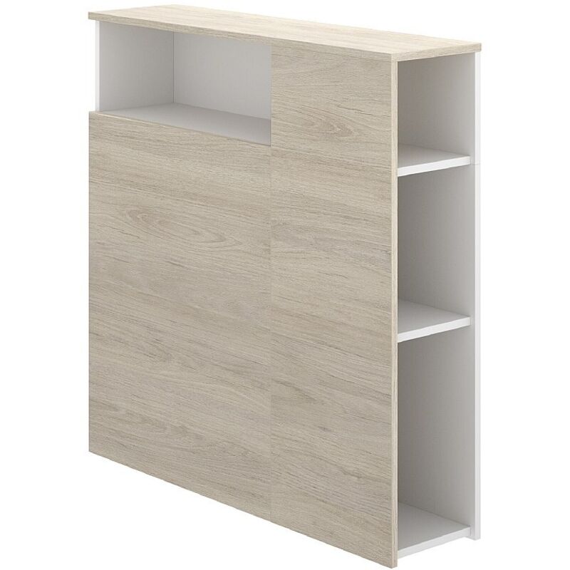 Tête de lit 90 cm - Coloris : Naturel et blanc - leandre