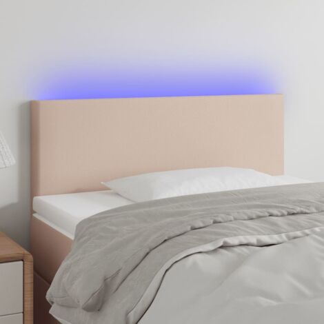 Tête de lit à LED  Armoire de tête de lit Cappuccino 90x5x78/88 cm Similicuir 13711