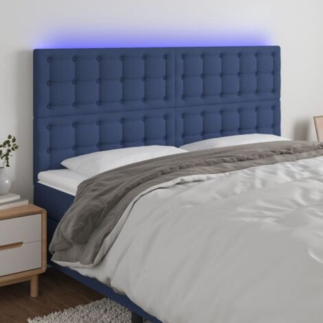 vidaXL Cadre de lit - Encadrements de lit - 203 x 126 x 118/128 cm - Velours Zwart - Lit