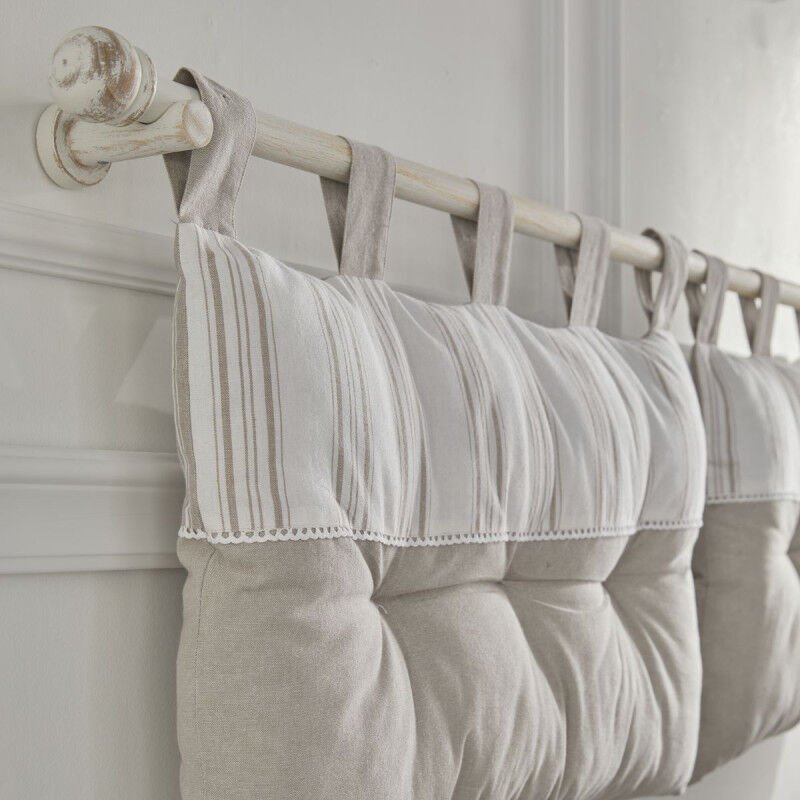 Tête de lit "Berenice" en coton matellassé - Beige - 70 x 45 cm - Livraison gratuite