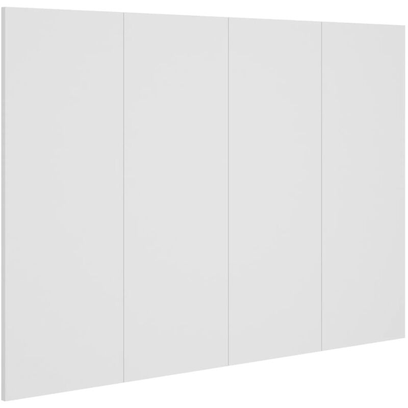 Tête de lit accessoire couchage chambre à coucher meuble 120 x 1,5 x 80 cm MDF blanc TDL0203936