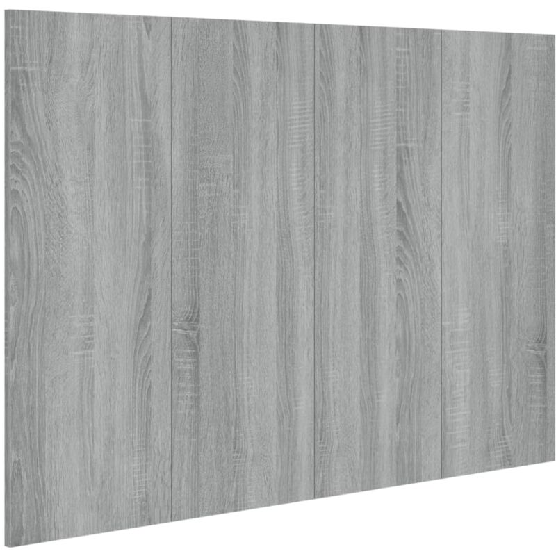 Tête de lit accessoire couchage chambre à coucher meuble 120 x 1,5 x 80 cm mdf gris TDL0202018