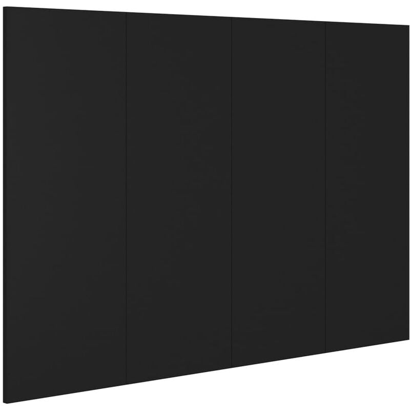 Tête de lit accessoire couchage chambre à coucher meuble 120 x 1,5 x 80 cm mdf noir TDL0202353