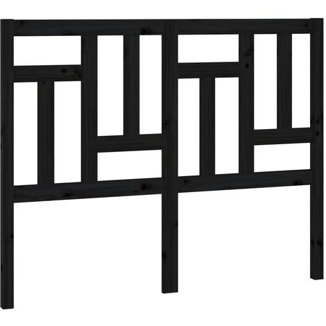 Tête de lit accessoire couchage chambre à coucher meuble 125,5 x 4 x 100 cm bois de pin noir TDL0202341