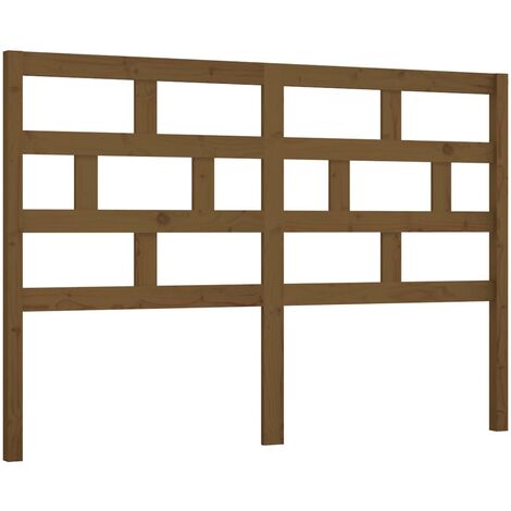 Tête de lit accessoire couchage chambre à coucher meuble 126 x 4 x 100 cm bois massif marron clair TDL0203062
