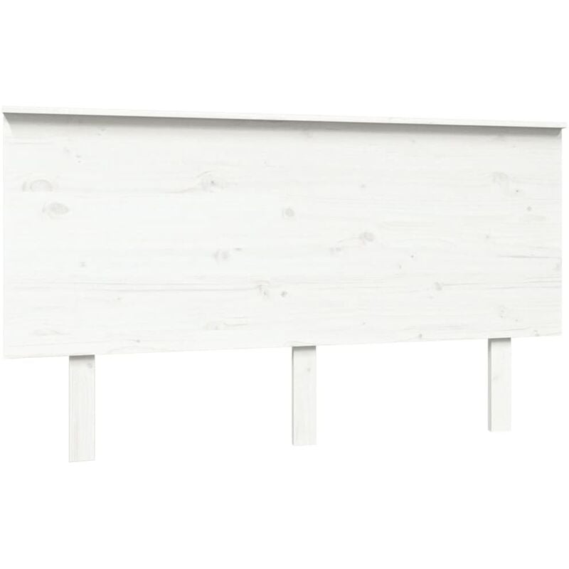 Tête de lit accessoire couchage chambre à coucher meuble 144 x 6 x 82,5 cm bois de pin blanc TDL0203877