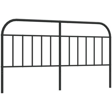 Tête de lit accessoire couchage chambre à coucher meuble 160 cm métal noir TDL0202427