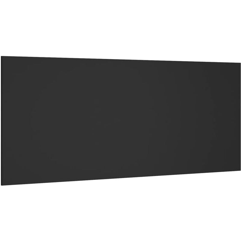 Tête de lit accessoire couchage chambre à coucher meuble 200 x 1,5 x 80 cm mdf noir TDL0202166