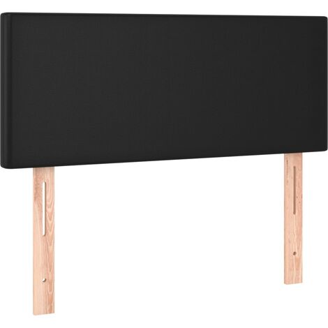 Tête de lit accessoire couchage chambre à coucher meuble 90 x 5 x 78/88 cm synthétique noir TDL0202082