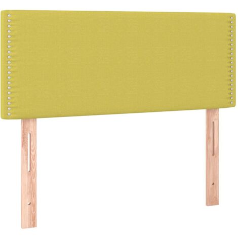 Tête de lit accessoire couchage chambre à coucher meuble 90 x 5 x 78/88 cm tissu vert TDL0201977