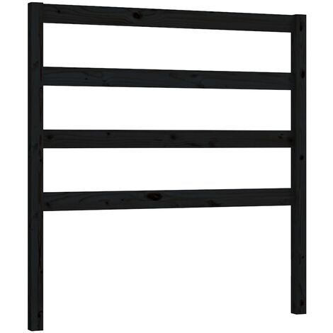 Tête de lit accessoire couchage chambre à coucher meuble 96 x 4 x 100 cm bois de pin noir TDL0202045