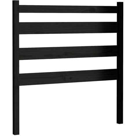 Tête de lit accessoire couchage chambre à coucher meuble 96 x 4 x 100 cm bois de pin noir TDL0202050