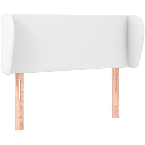 Tête de lit accessoire couchage chambre à coucher meuble avec rebord latéral 103 x 23 x 78/88 cm synthétique blanc TDL0205794