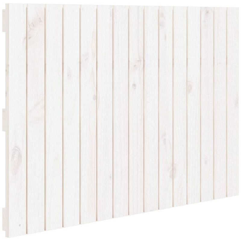 Tête de lit accessoire couchage chambre à coucher meuble murale style palette 95,5 x 3 x 60 cm bois massif blanc TDL0202683