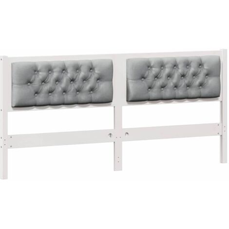 Tête de lit Autre Blanc et gris clair 180 cm Bois massif en pin