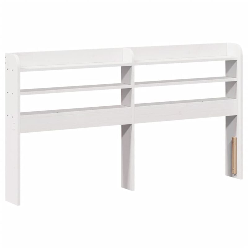 Vidaxl - Tête de lit avec étagères blanc 160 cm bois massif de pin