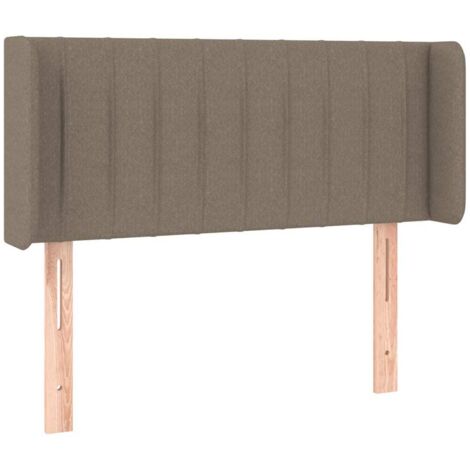 Tête de lit avec oreilles Taupe 103x16x78/88 cm Tissu
