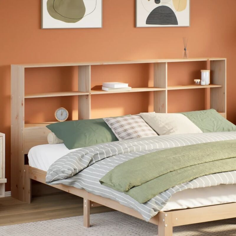 Vidaxl - Tête de lit avec rangement 200 cm bois massif de pin