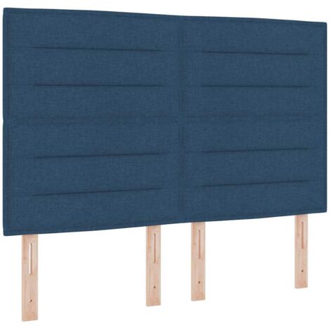 vidaXL Coussin de tête de lit bleu 120 cm tissu vidaXL Coussin de tête de lit bleu 120 cm tissu